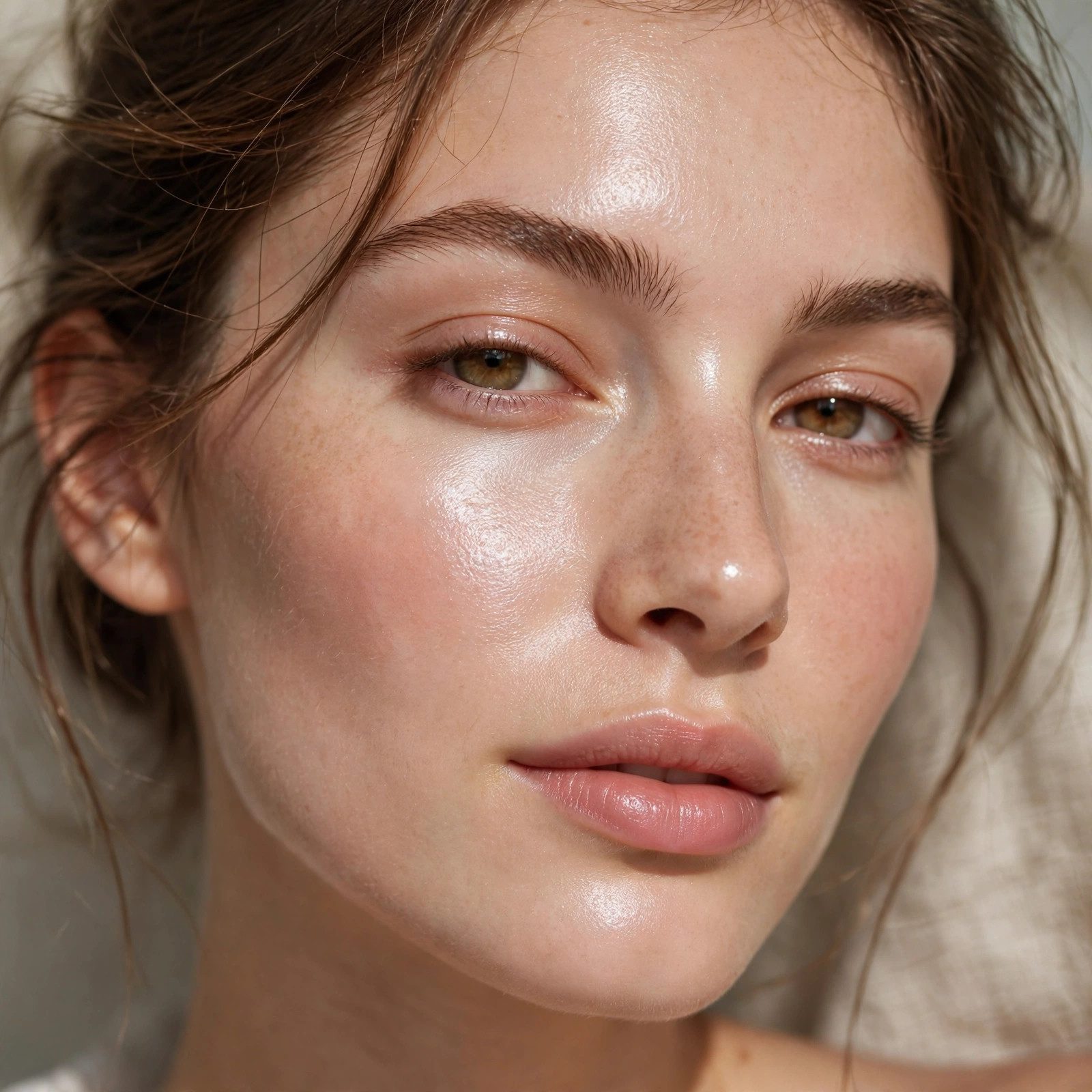 Tinted SPF makeup, woman applying tinted sunscreen as foundation alternative